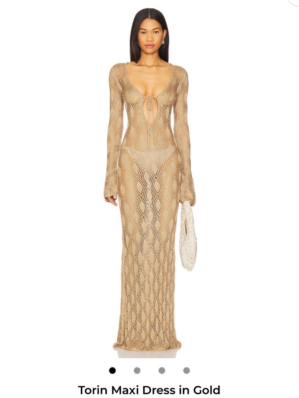 Lovers + Friends Torin Maxi Swim Coverup in Gold